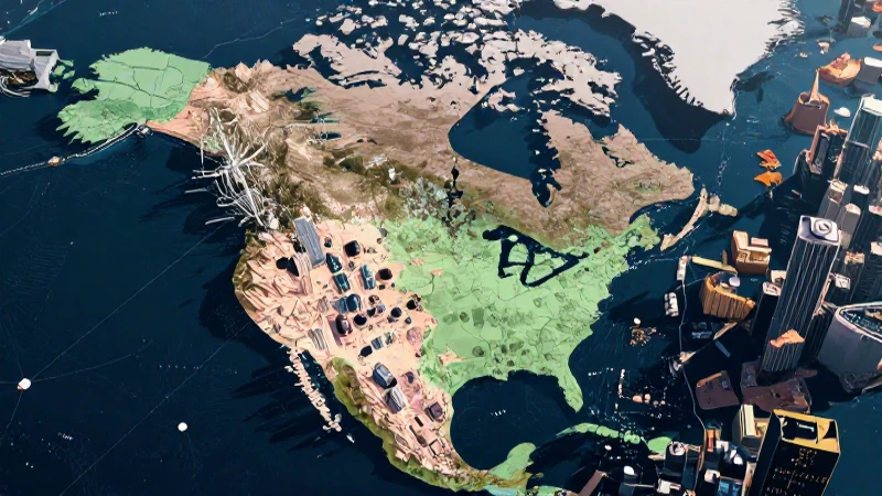 Visual de grandes ciudades de Norteamérica