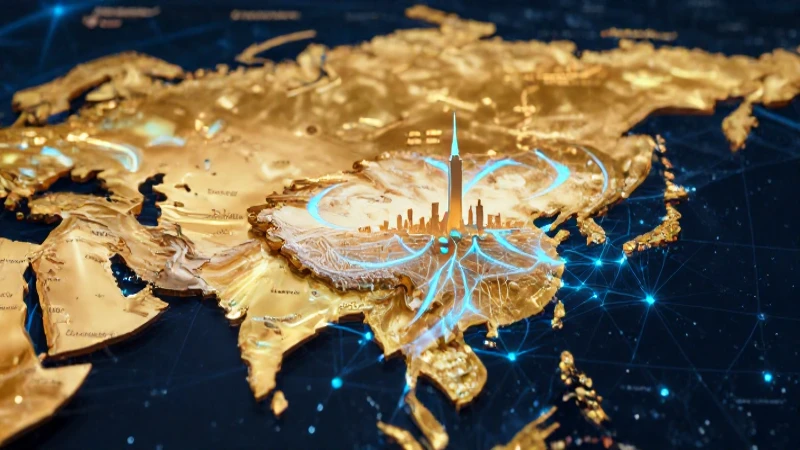 Países y capitales de Asia: lista actualizada y completa 10 Mapa dorado y futurista de Asia