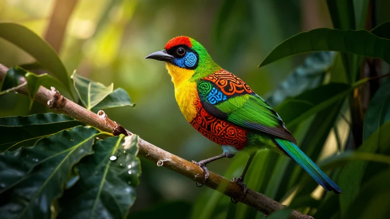 Pájaro: definición, características y usos que debes conocer 6 Pájaro tropical colorido en luz dorada y verde