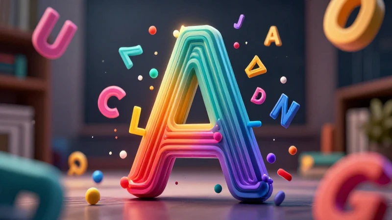 Diseño moderno de letras A abstractas vibrantes