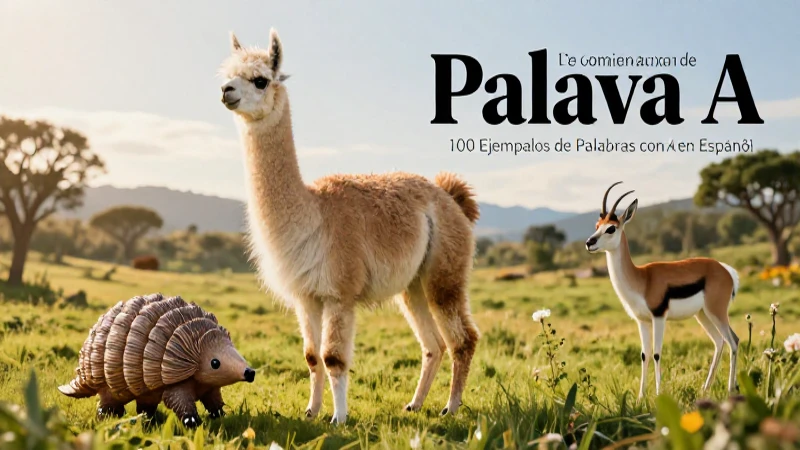 Ilustración vibrante de animales que empiezan con A