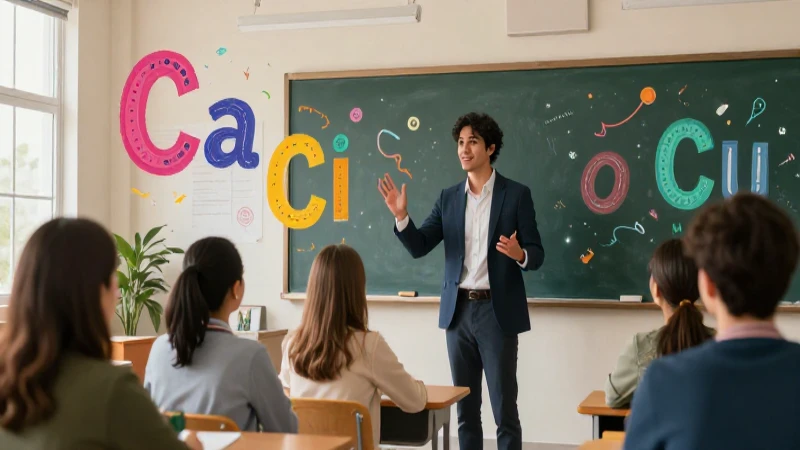 100 palabras con Ca, Ce, Ci, Co y Cu 6 Educador dinámico enseña español en aula moderna