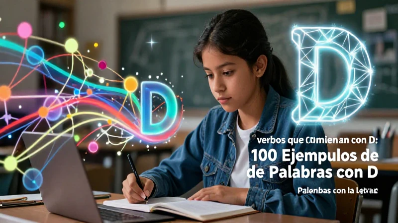 Palabras con D: 100 Ejemplos de Palabras con la Letra D 5 Estudiante mexicano estudia palabras con D vibrantes