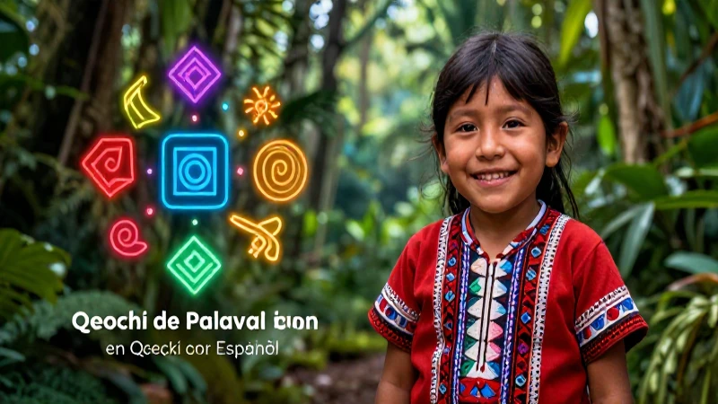 Palabra con E: Conoce el Abecedario en Q'eqchi y Español 3 El Qeqchi es un alfabeto vibrante en la selva