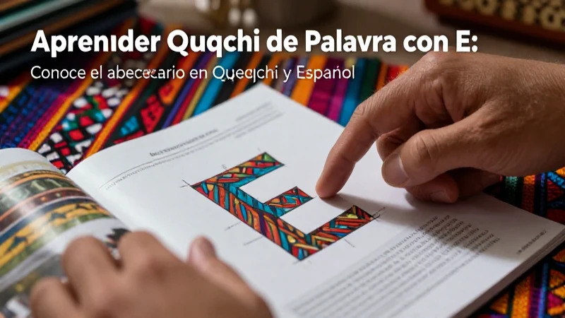 Palabra con E: Conoce el Abecedario en Q'eqchi y Español 8 Aprende Qeqchi con la letra E