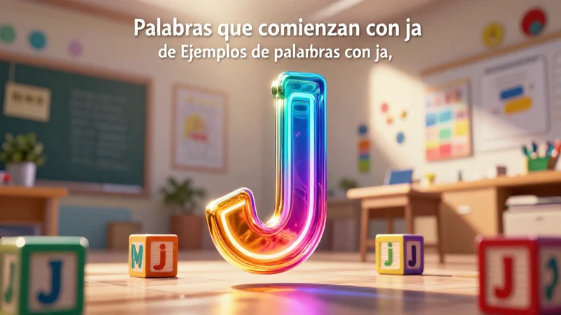 Ejemplos de palabras con ja, je, ji, jo, ju 3 Diseño vibrante para aprender la letra J