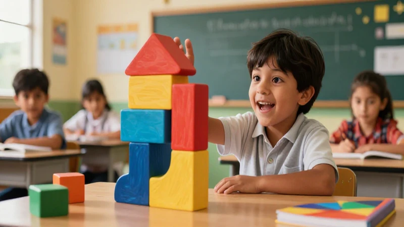 Me das 100 ejemplos de palabras con las sílabas la, le, li, lo y lu 3 Estudiante mexicano entusiasta aprende con bloques coloridos