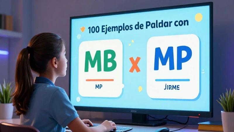 Estudiante aprende palabras MB y MP