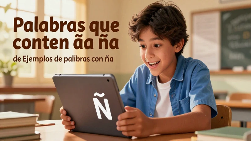 Ejemplos de palabras con ña, ñe, ñi, ño y ñu para aprender 3 Estudiante mexicano aprende a usar la letra Ñ