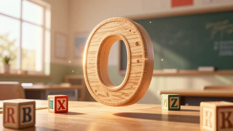 Ilustración vibrante de letras de madera