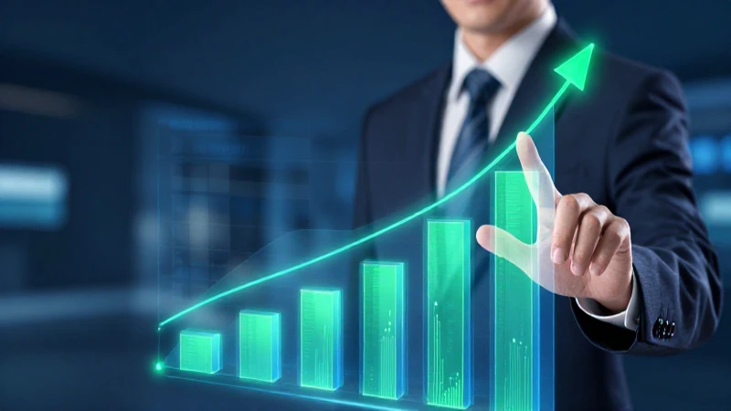 Ilustración premium de líder corporativo holográfico