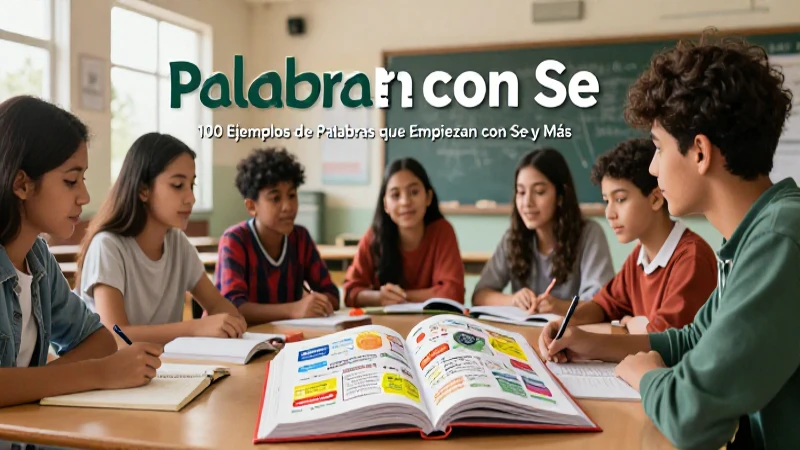 Diseño educativo sobre palabras que empiezan con Se