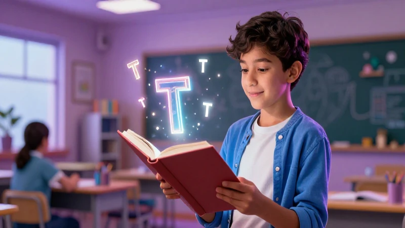 Ilustración educativa de cien palabras T