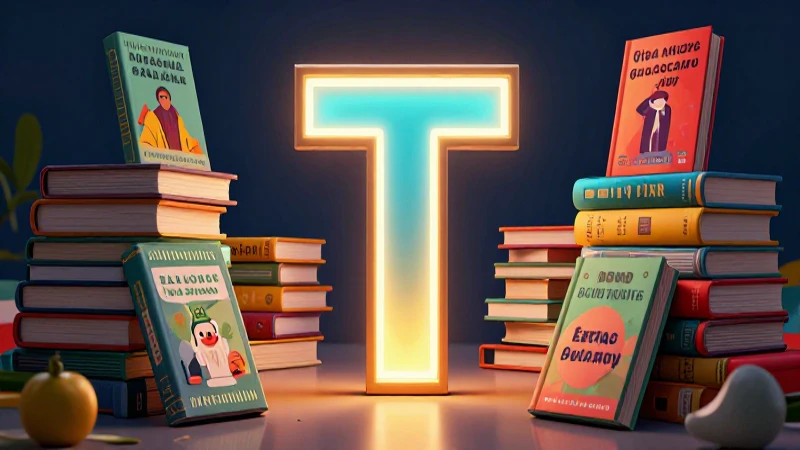 Letra T estilizada con estética educativa