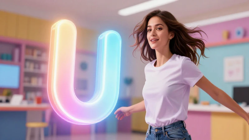 Joven confiante con estética moderna y vibrante
