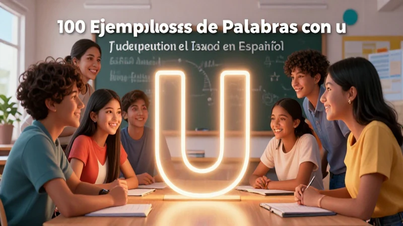 Aprendizaje de la letra U en español
