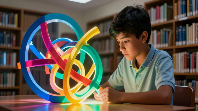 Ilustración educativa abstracta de alto impacto
