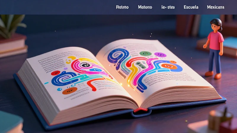 Ilustración educativa moderna de la Nueva Escuela Mexicana