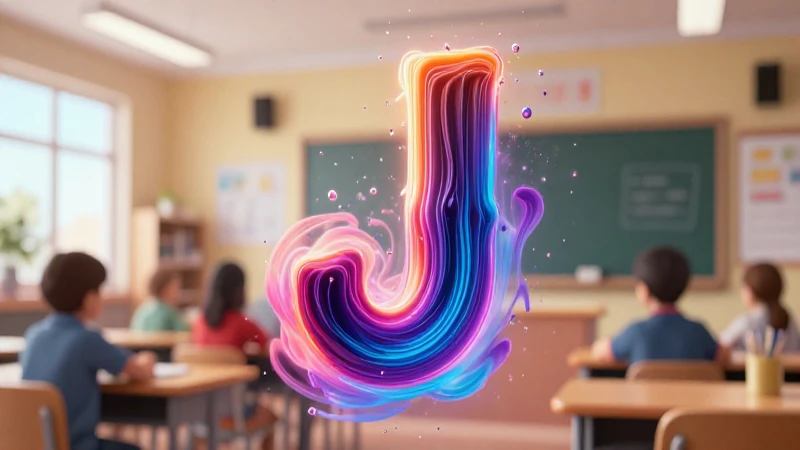 Cuáles son 25 palabras impactantes que terminan en J 3 Letra J dinámica en fondo educativo vibrante