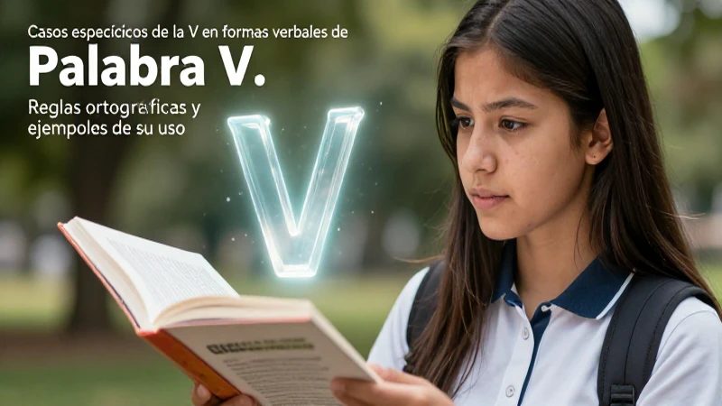 Ilustración educativa sobre el uso de la V