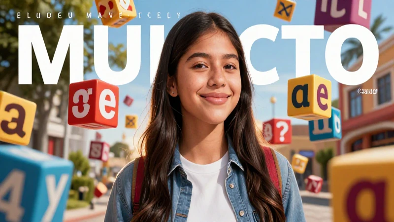 Ilustración dinámica de estudiante y lenguaje