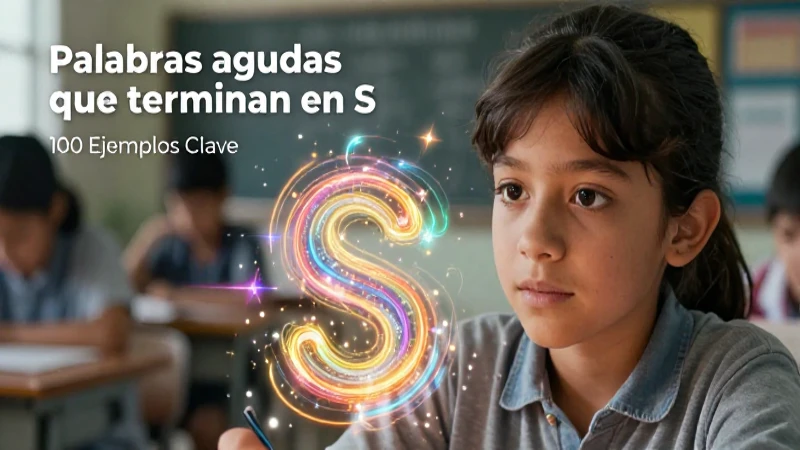 Palabras agudas que terminan en S: 100 Ejemplos Clave 9 Ilustración educativa sobre palabras agudas en S
