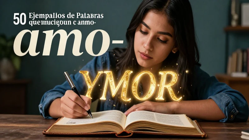 Creativa ilustración de palabras de amor