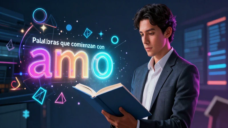 Maestro ilustrado y lista de palabras amo-
