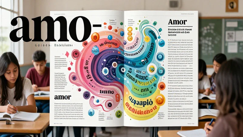 Estudio visual de palabras amo y amor
