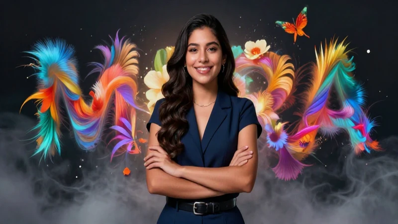 Portada vibrante de joven educadora mexicana