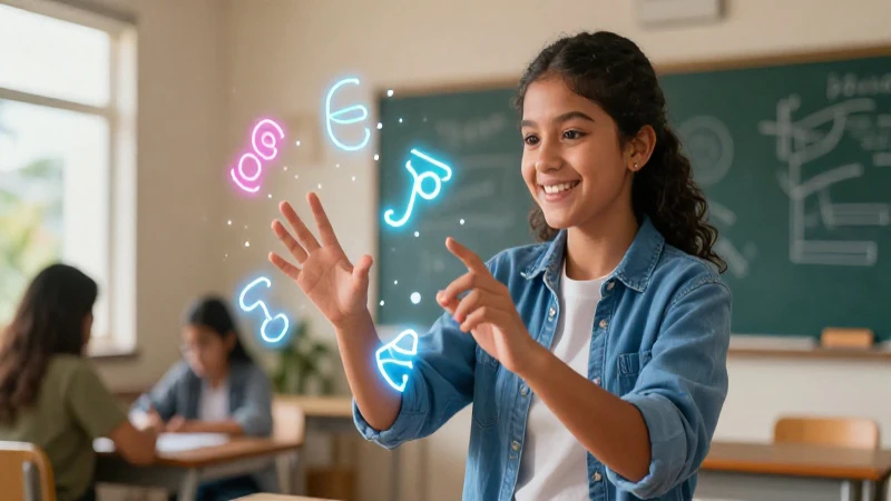 100 Ejemplos de Palabras que Empiezan con 'An-' en Español 4 Estudiante mexicano interactúa con símbolos educativos vibrantes