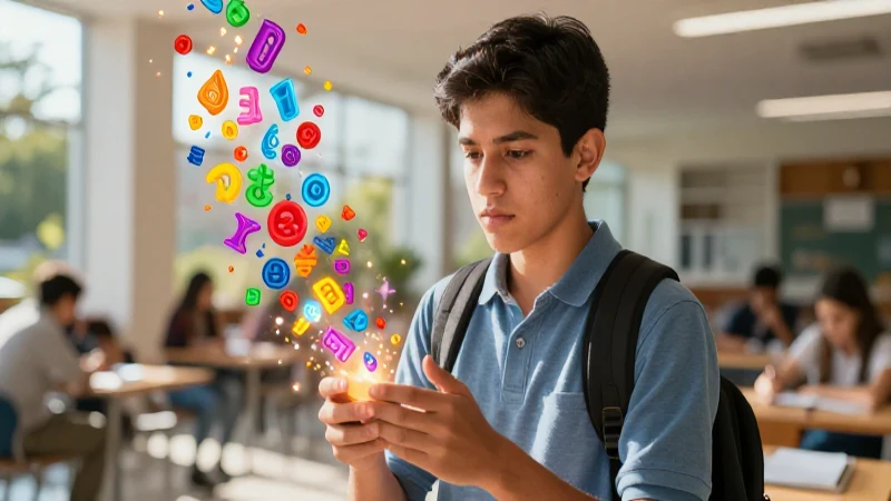 Joven mexicano enfocado en entorno educativo vibrante