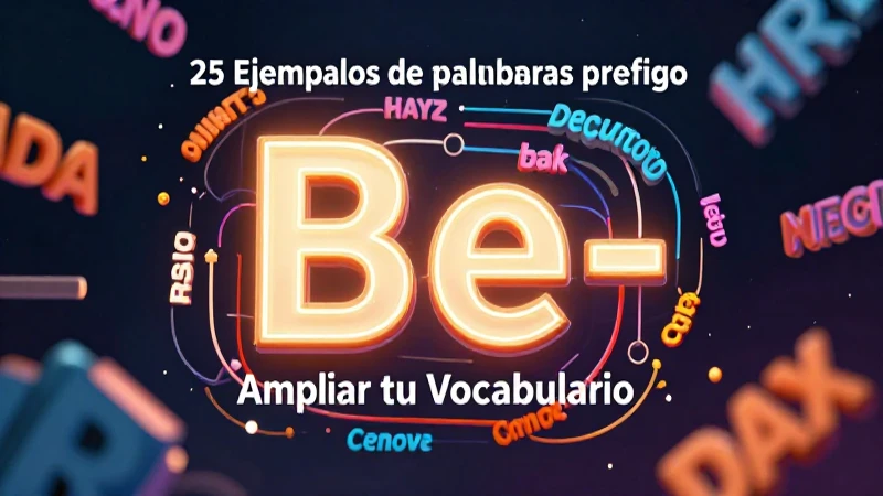Aprendiendo palabras con el prefijo Be-