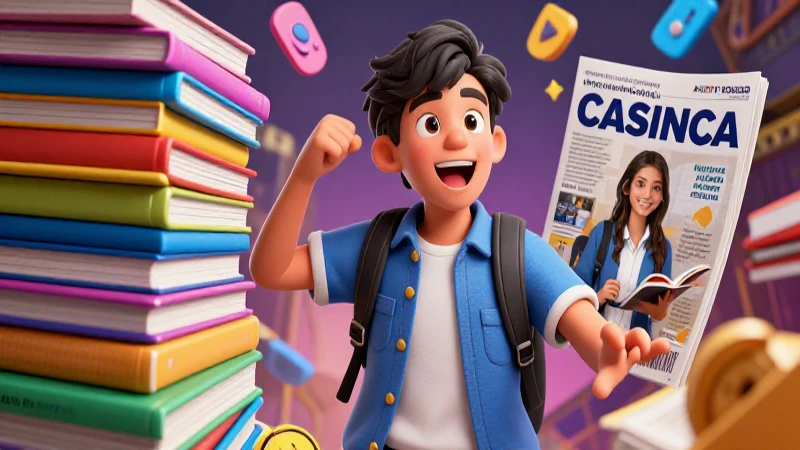 Ilustración vibrante de estudiante mexicano entusiasta