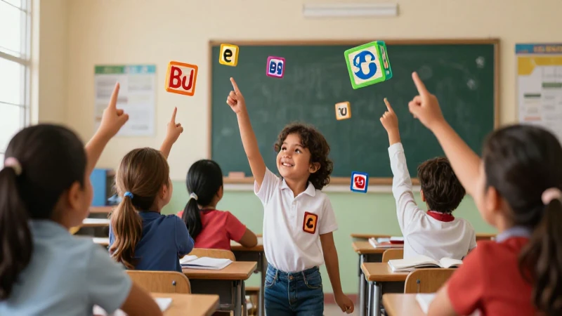 Clase vibrante con bloques fonéticos mexicanos
