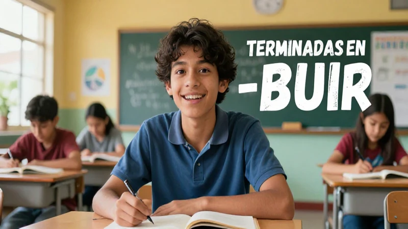 Ilustración educativa vibrante para aprender vocabulario