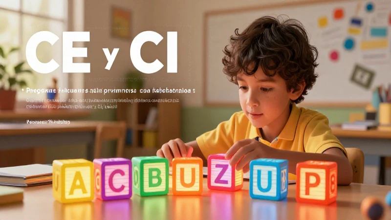 Ilustración de bloques de letras en español