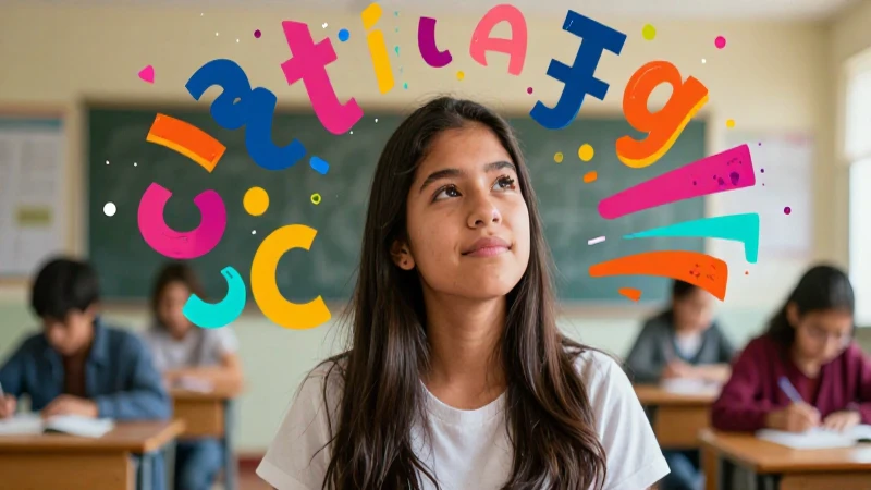 Estudiante mexicano aprende en ambiente educativo dinámico