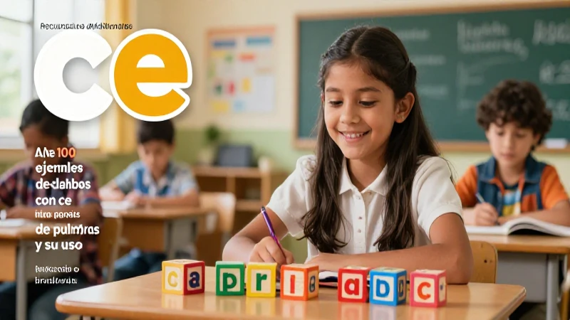 Aprendizaje educativo de palabras con ce