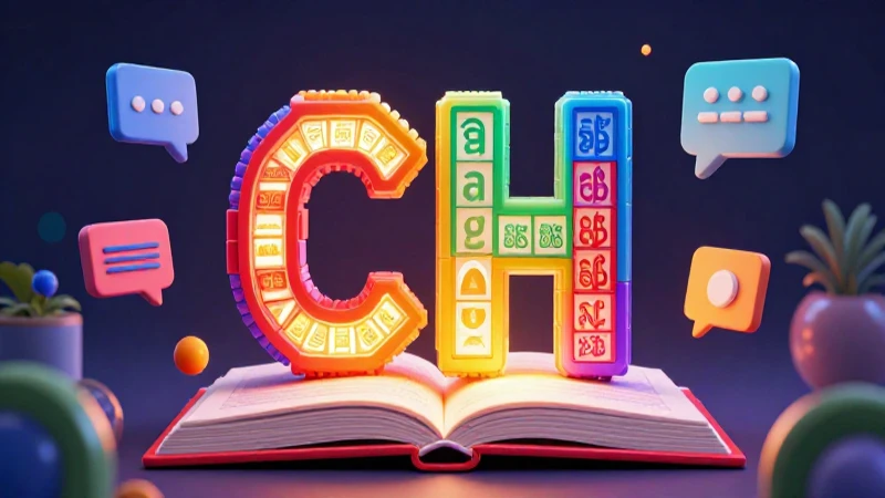 Letra Ch educativa y creativa