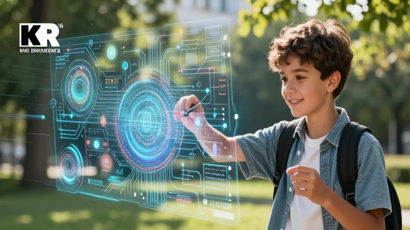Estudiante moderno con visualización científica avanzada