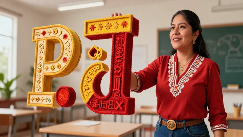 100 ejemplos de palabras con diptongo explicados 19 Ilustración vibrante de educador mexicano didáctico