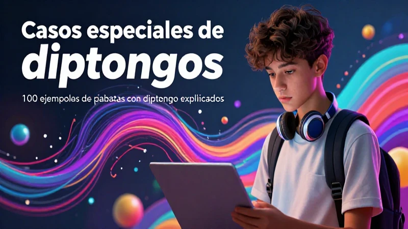 100 ejemplos de palabras con diptongo explicados 41 Ilustración educativa de diptongos y aprendizaje