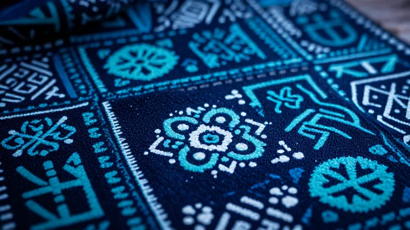 100 ejemplos de palabras con diptongo explicados 24 Textiles mexicanos y símbolos abstractos vibrantes
