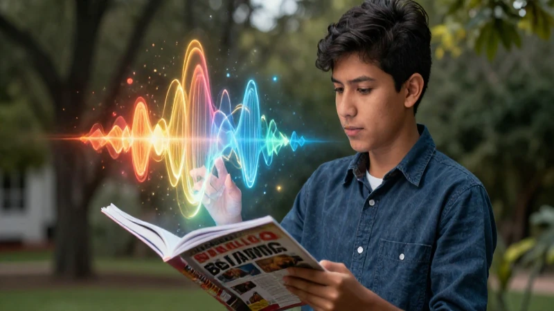 Estudiante mexicano aprende lenguaje con ondas abstractas