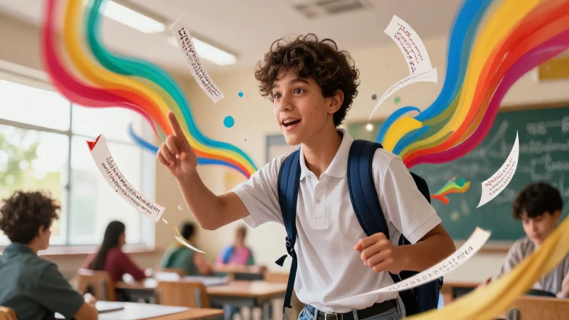 Estudiante en México, vibrante, dinámico y moderno