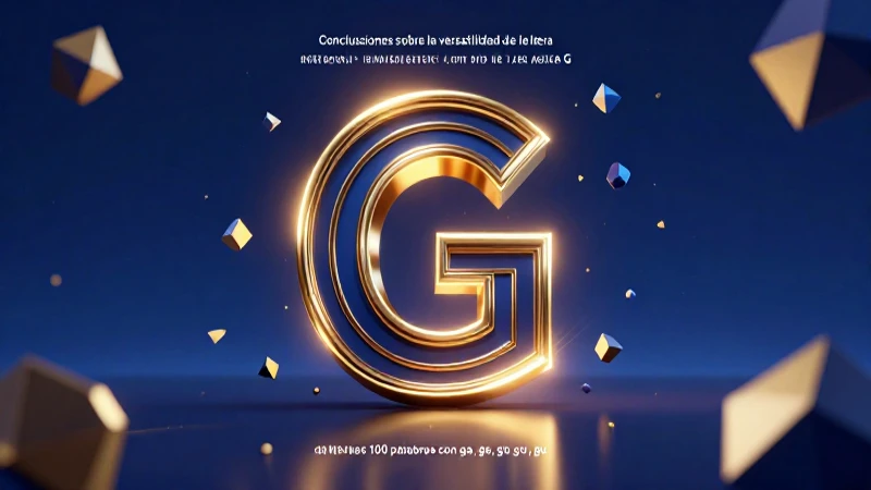 Revista vibrante de la letra G con estilo dinámico y moderno