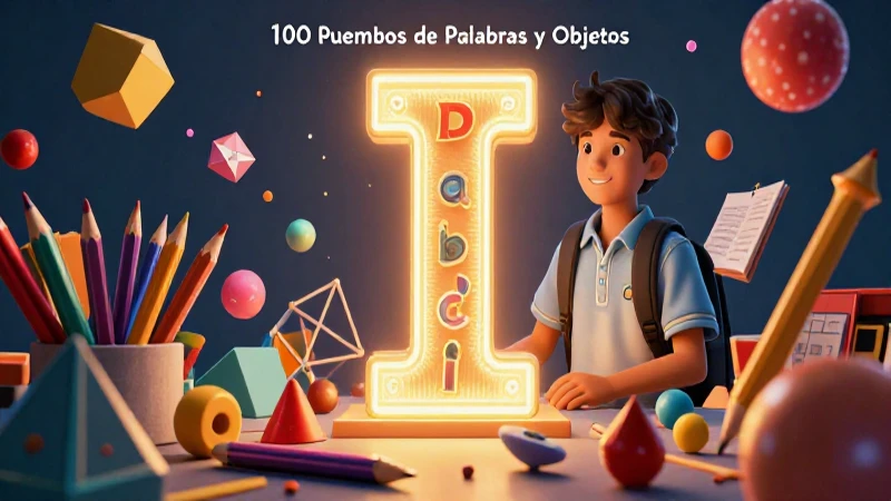 Ilustración educativa de palabras que terminan en I