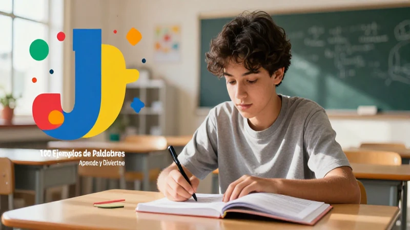 Práctica divertida con cien palabras que inician en J