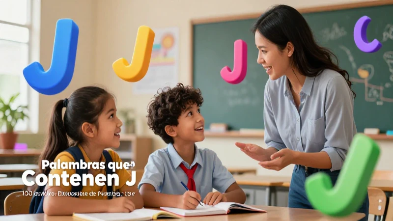 Educación vibrante: Aprende palabras con J
